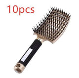 Hairbrush Anti Klit Brushy Haarborstel Women Detangler Hair-Goldenblack-61