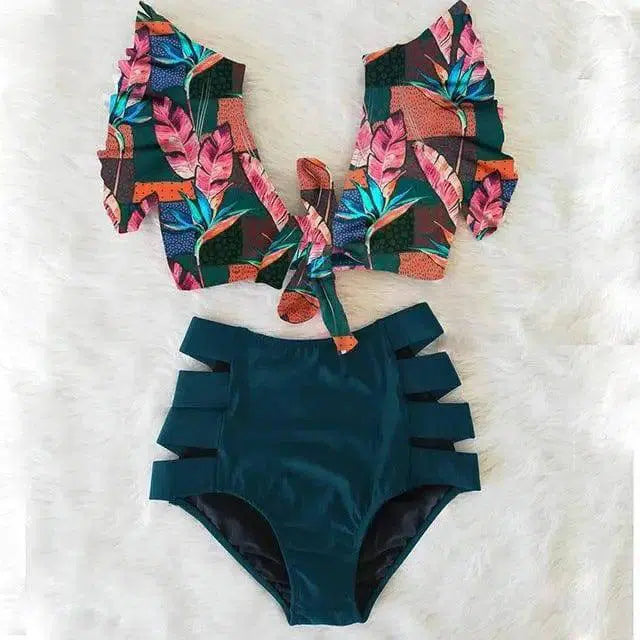 High waist bikini sexy 2-piece set-NA19508B1-3