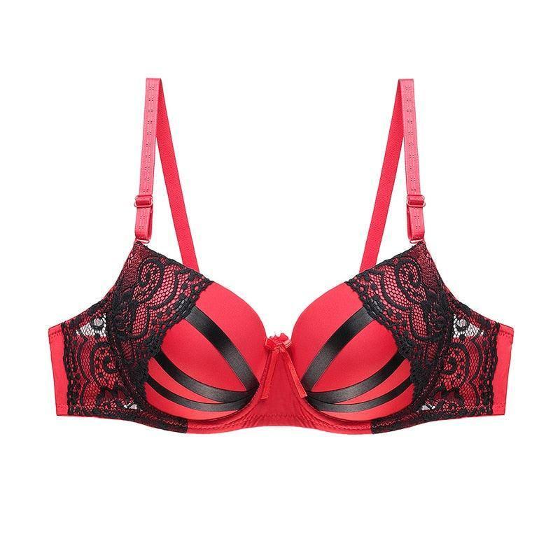 Julexy Push Up Women Bras Sexy Lace Underwear B C Cup-6