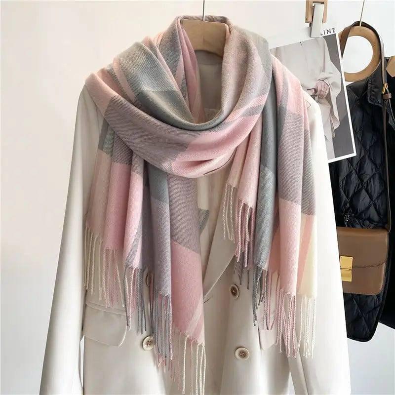 Korean Style Plaid Scarf Women's Autumn And Winter Warm-WT60 2-3