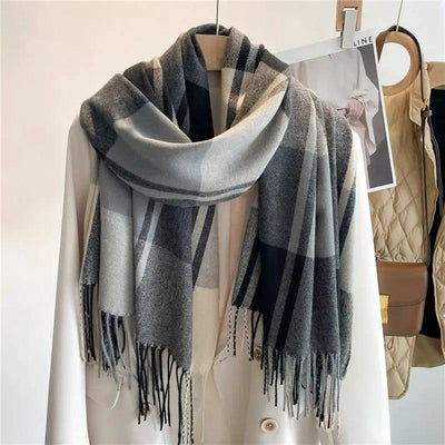 Korean Style Plaid Scarf Women's Autumn And Winter Warm-WT60 5-5