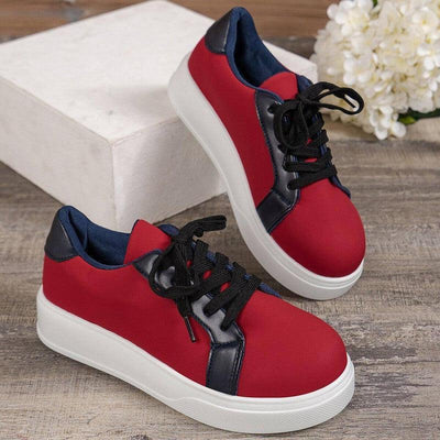 Lace-up Flats Women Walking Sports Skateboard Shoes Retro-8