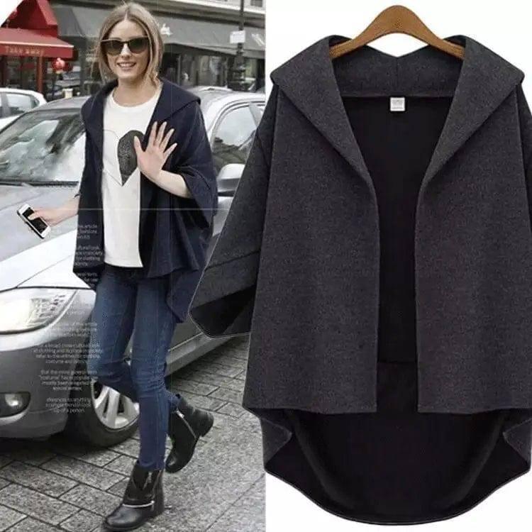 Ladies Fashion Woolen Three-quarter Sleeve Jacket-3