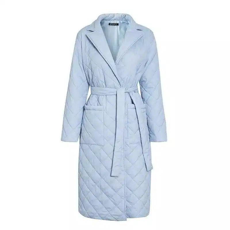 Bring A Mid-length Light Cotton Suit-Blue-3