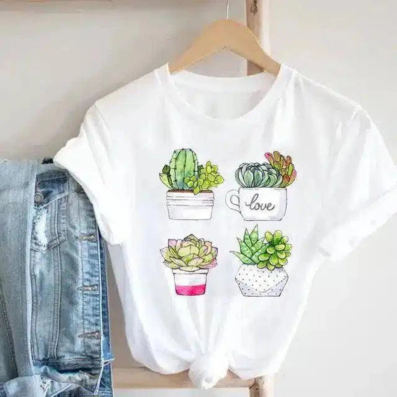 LOVEMI - Lovemi - Cactus Cartoon Sweet Lady Street Fashion Clothing