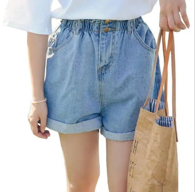 LOVEMI - Lovemi - Calyx elastic waist denim shorts female summer