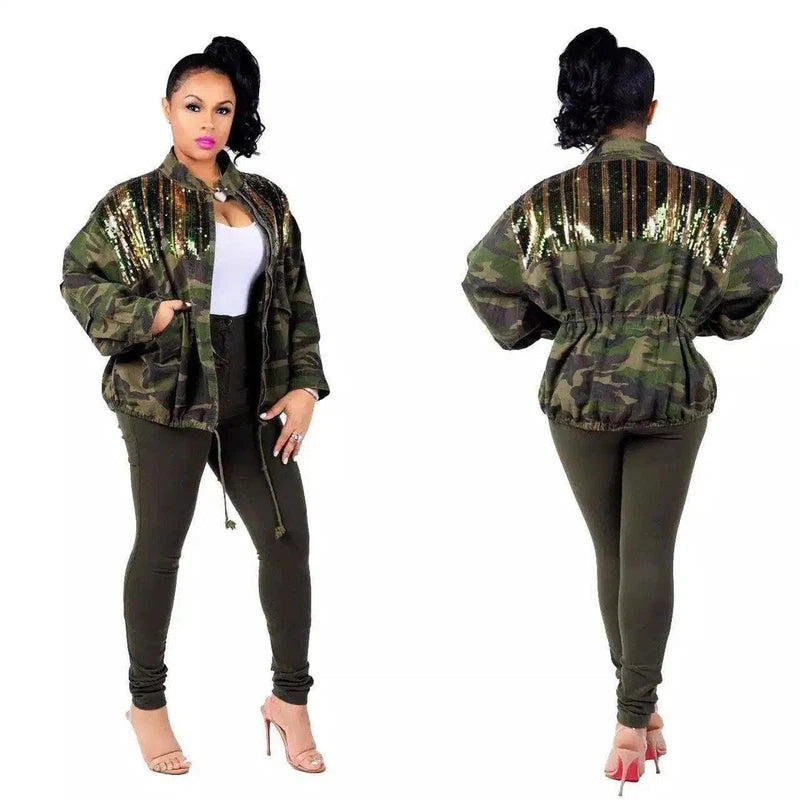 LOVEMI - Lovemi - Camouflage denim jacket