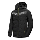 Casual hooded down jacket-Black-6