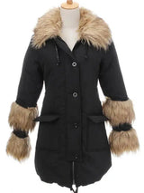 LOVEMI - Lovemi - Casual Women Hooded Long Outwear Fur Collar Long