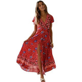 Cross-border new products summer casual hot holiday print-Winered-32