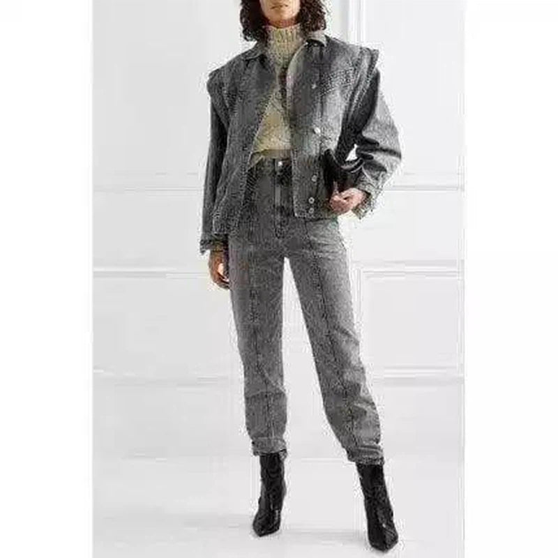 Women's Denim Jacket and Jeans Set-1