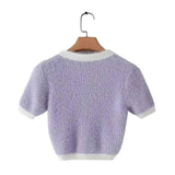 Short Sleeve Knit Sweater for Women-1