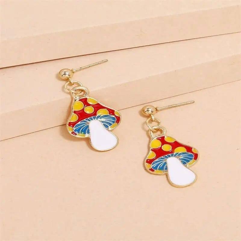 LOVEMI - Lovemi - Fashion Ins Temperament Mushroom Earrings 1 Pair