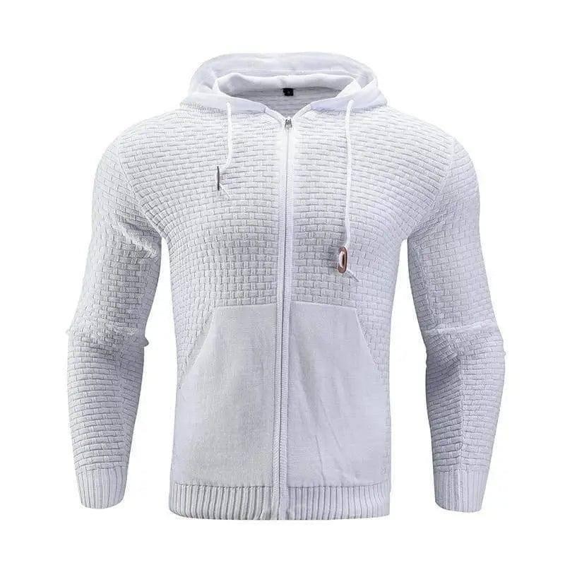 LOVEMI - Lovemi - Four Seasons Knitting zipper Hoodies leather