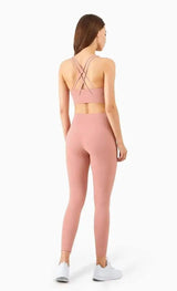 High Waist Sports Slim Fitness Yoga Pants-Pink Pastel suit-16