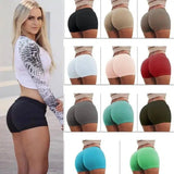 High Waist Stretch Fitness Yoga Gym Shorts Seamless Short-1