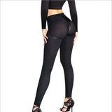 Hot selling fashion yoga fitness show hip high waist-Black-2