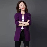 LOVEMI - Lovemi - Knitted Women's Cardigan Was Thin Solid Color