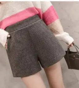 Korean version of high waist woolen shorts autumn and winter-L-18