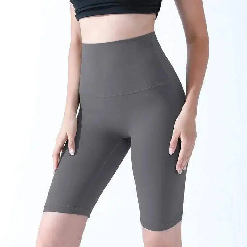 Leggings Women's Tight-fitting Yoga Clothes Barbie Riding-Titanium Grey-8