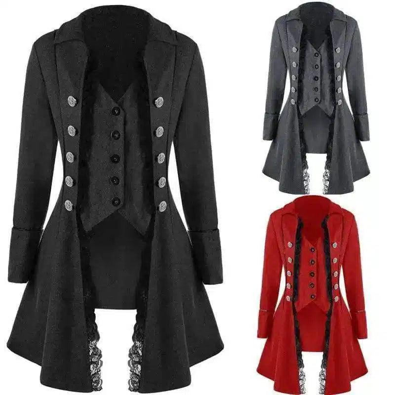 Victorian-Inspired Tailcoat Jacket for Women-1