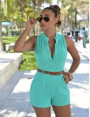 Loose Slim Casual Jumpsuit-Skyblue-61