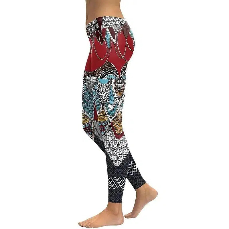 Mermaid Tribal Yoga/Workout Leggings-1