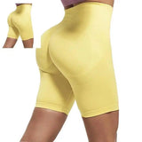 Quick-Drying Clothes Running Fitness Five-Point Leggings-Yellow-18