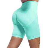 Quick-Drying Clothes Running Fitness Five-Point Leggings-Green-5