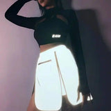 LOVEMI - Lovemi - Reflective slit skirt