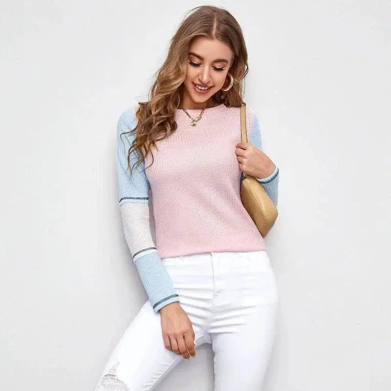 LOVEMI - Lovemi - Round Neck Top Hollow Pullover Sweater