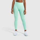 Seamless Point Nine Points Pants Yoga Fitness Pants Gradual-Green-1