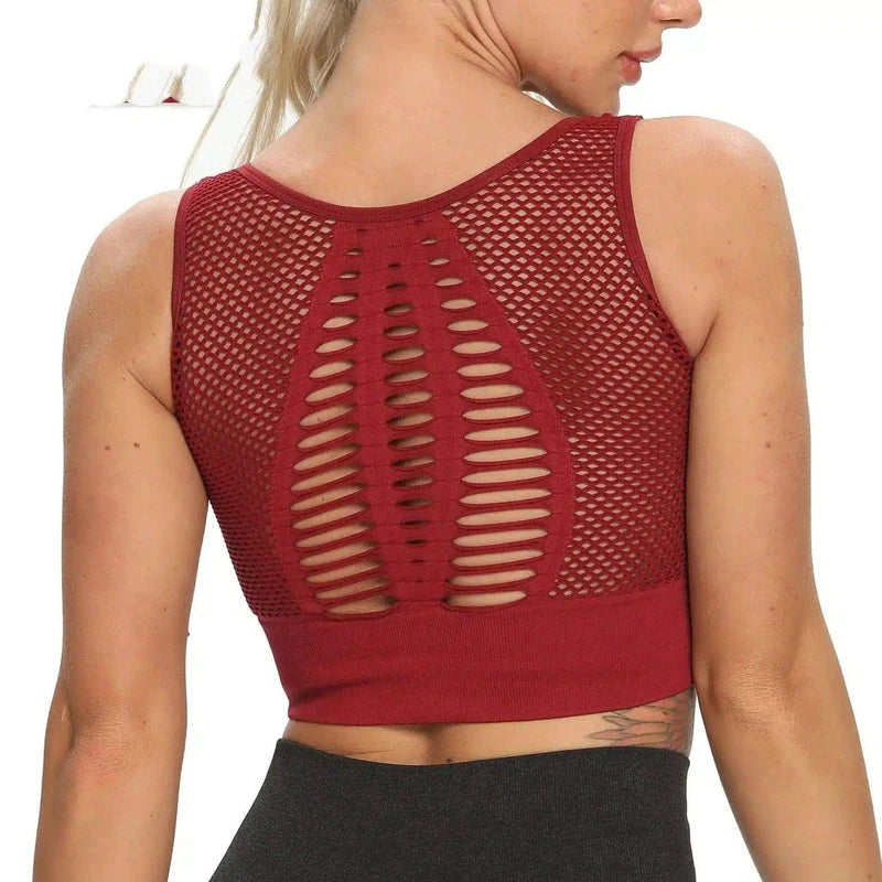 LOVEMI - Lovemi - Sexy Sollow Breathable Mesh Beauty Back Sports