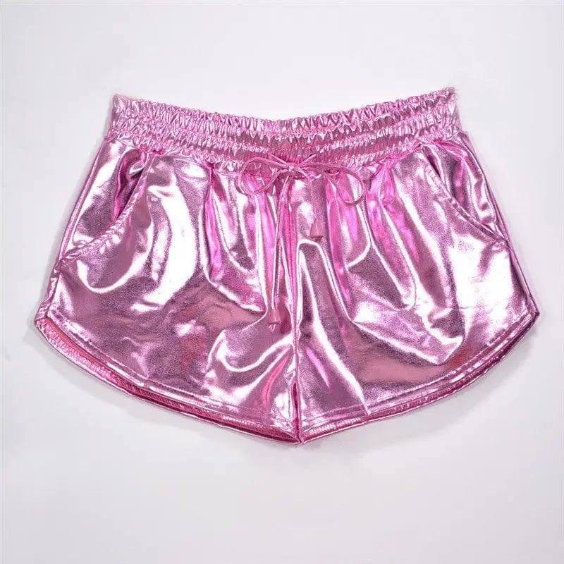 LOVEMI - Lovemi - Shiny metallic casual booties shorts