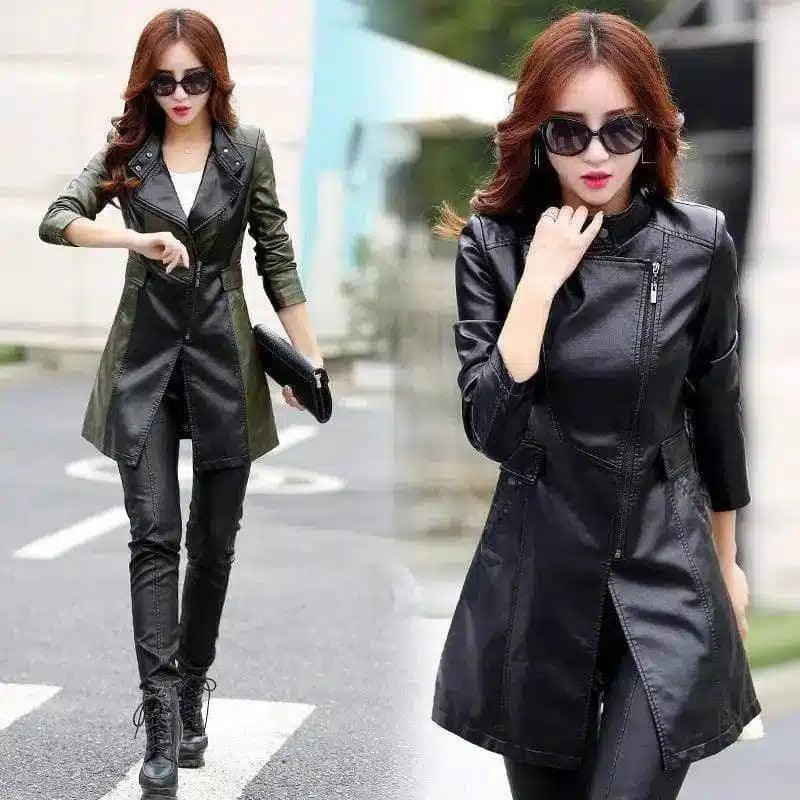 Short large size Pu winter cotton skin women's jacket-1