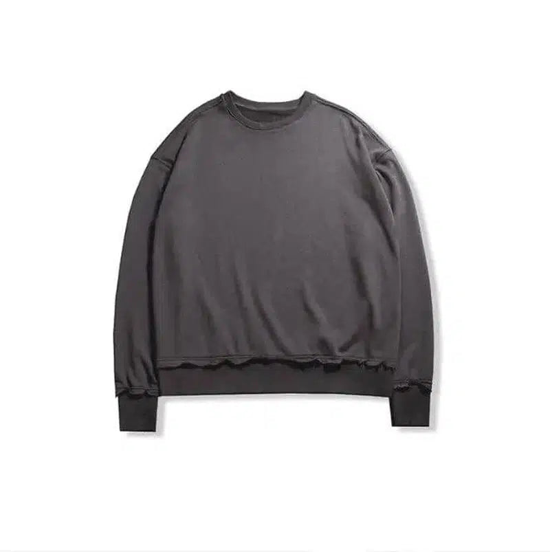 Sleeve round neck shirt-Grey-4