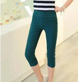 LOVEMI - Lovemi - Summer new candy color cropped pants elastic tight