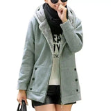 LOVEMI - Lovemi - Thick Warm Cardigan Sweater Hooded Jacket