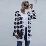 LOVEMI - Lovemi - Tie-dye Christmas Leopard Print Knitted Cardigan