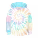 Tie-Dye Pullover Hoodie with Kangaroo Pocket-TWQH002-3