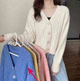 LOVEMI - Lovemi - Twist Sweater Cardigan Jacket Women Autumn Jacket