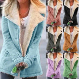 LOVEMI - Lovemi - Women Plus Size Warm Coats Composite Plush Button