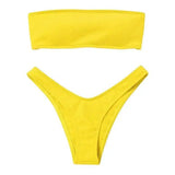 Manufacturers Spot European And American Bikini Swimsuits-Yellow-6