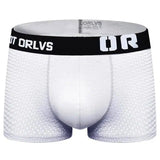 Men's Boxer Shorts Low-Waist Elastic Hip-Lift Boxer Briefs-1White-3