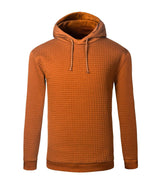 Men's Jacquard Sweater Long-sleeved Hoodie Warm Color Hooded-Camel-14