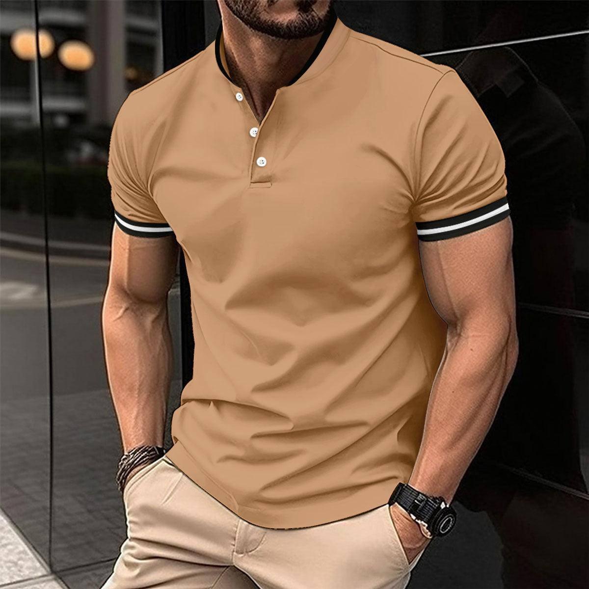 Men's Sports Button Pocket Short Sleeved-4