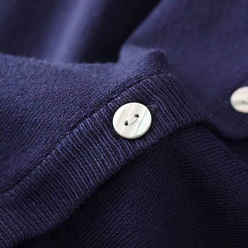 Navy Blue Cardigan: Classic & Versatile Knitwear-4