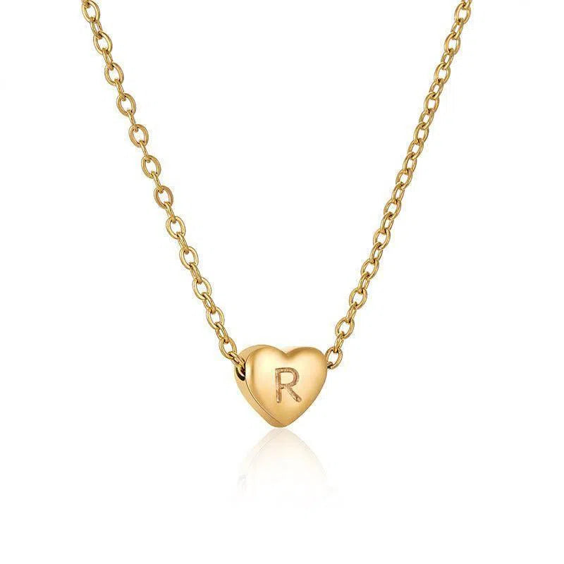 Ins Style Love Letter Necklace Women Stainless Steel Heart-shaped Niche Clavicle Chain Fashion Necklace-22