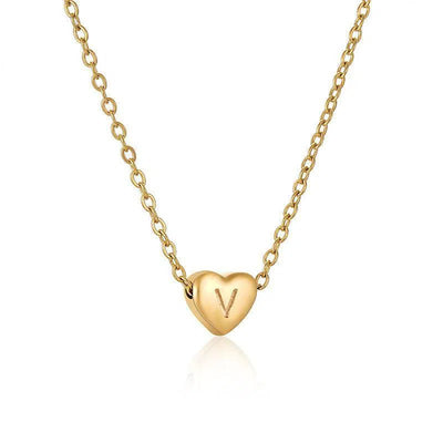 Ins Style Love Letter Necklace Women Stainless Steel Heart-shaped Niche Clavicle Chain Fashion Necklace-26