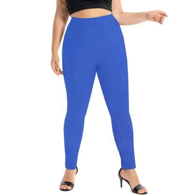 Plus Size Leggings For Women Modal Cotton Stretch Elastic-Blue Leggings-10